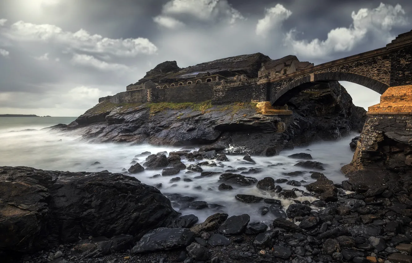 Фото обои море, берег, Breizh, Fort des Capucins