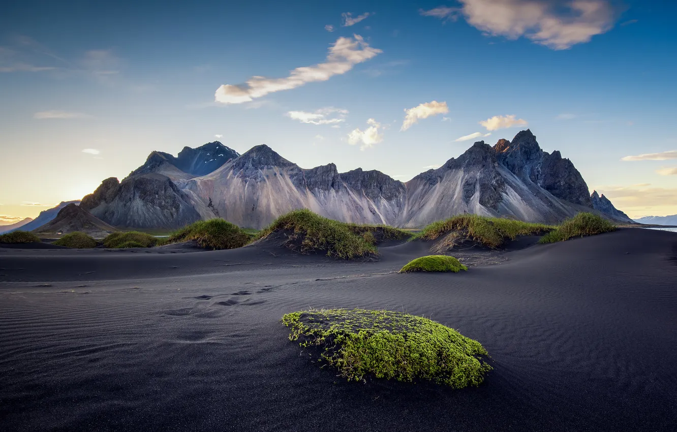 Фото обои Landscape, Iceland, Vesturhorn