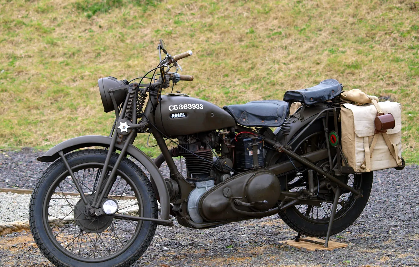 Фото обои мотоцикл, Ariel, британский, WW2, W/NG