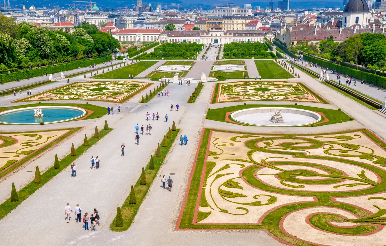 Фото обои Австрия, площадь, Austria, Вена, Vienna, Wien