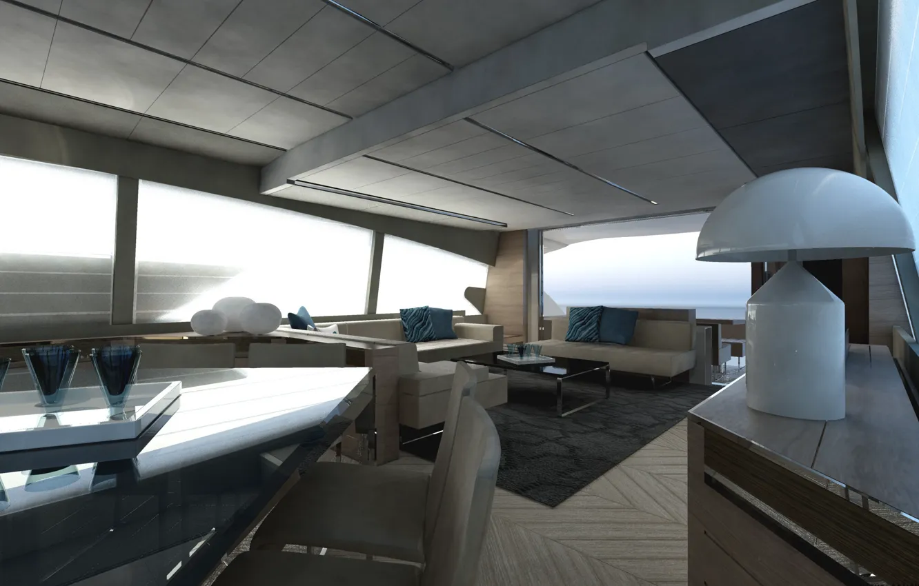 Фото обои дизайн, стиль, интерьер, яхта, салон, люкс