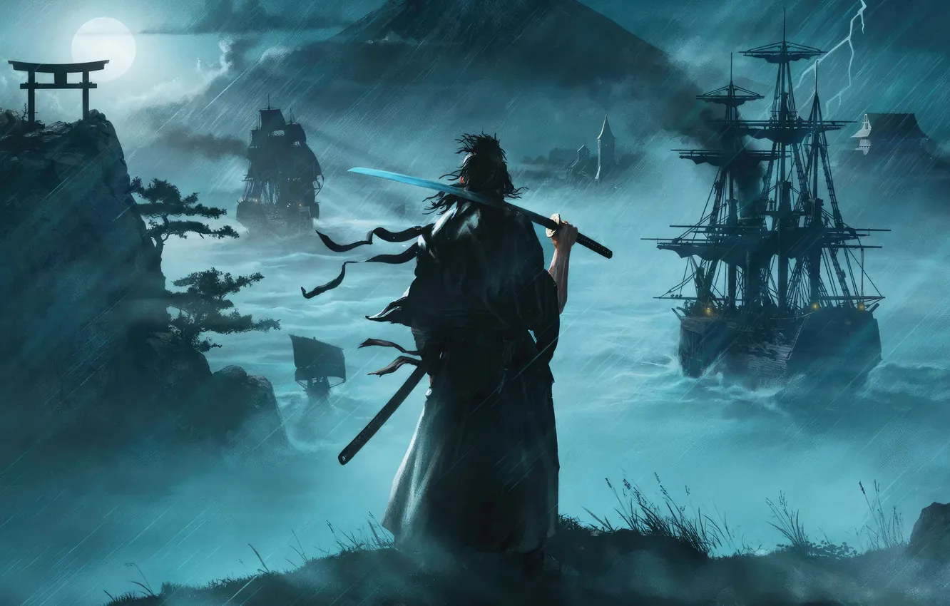 Фото обои sword, games, samurai, ships, ronin