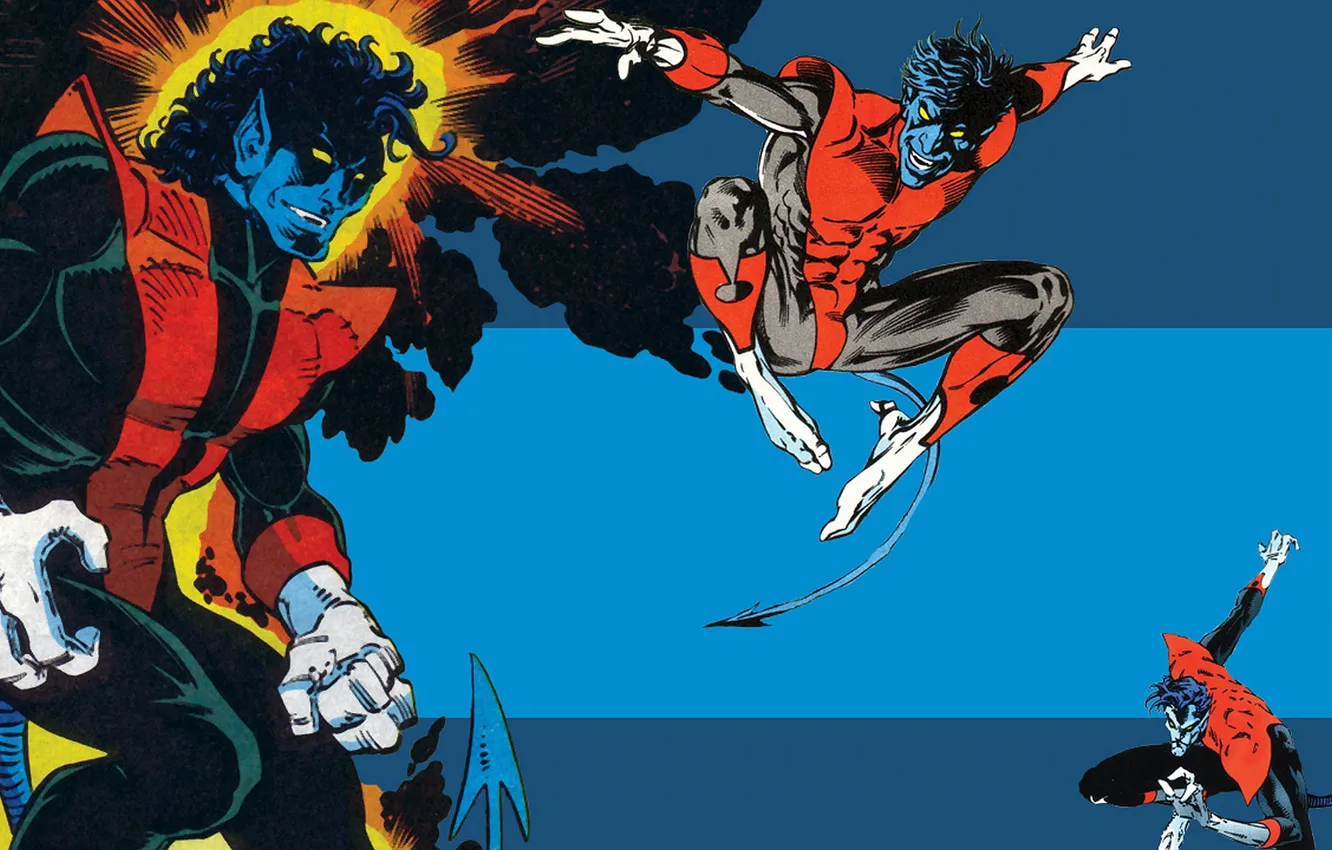 Фото обои X-Men, Marvel Comics, Nightcrawler, mutant, Kurt Wagner