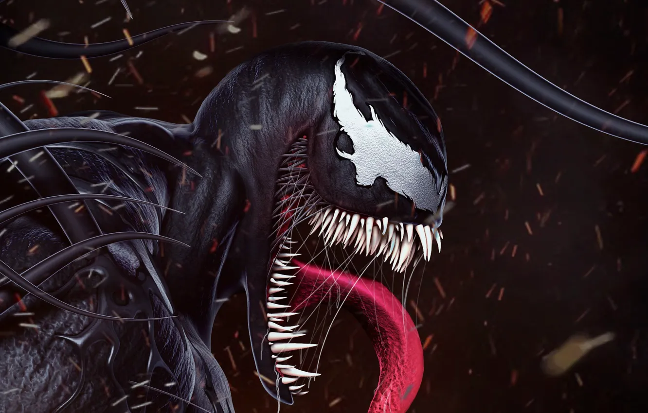 Фото обои искры, Веном, Venom, симбиот