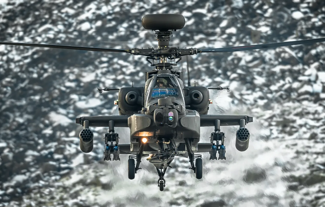 Фото обои Helicopter, Apache, Aircraft