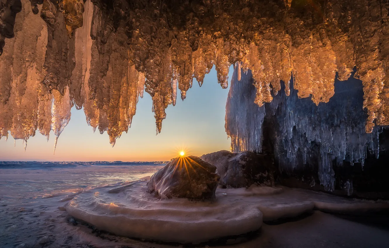 Фото обои ice, sea, ocean, stalactite