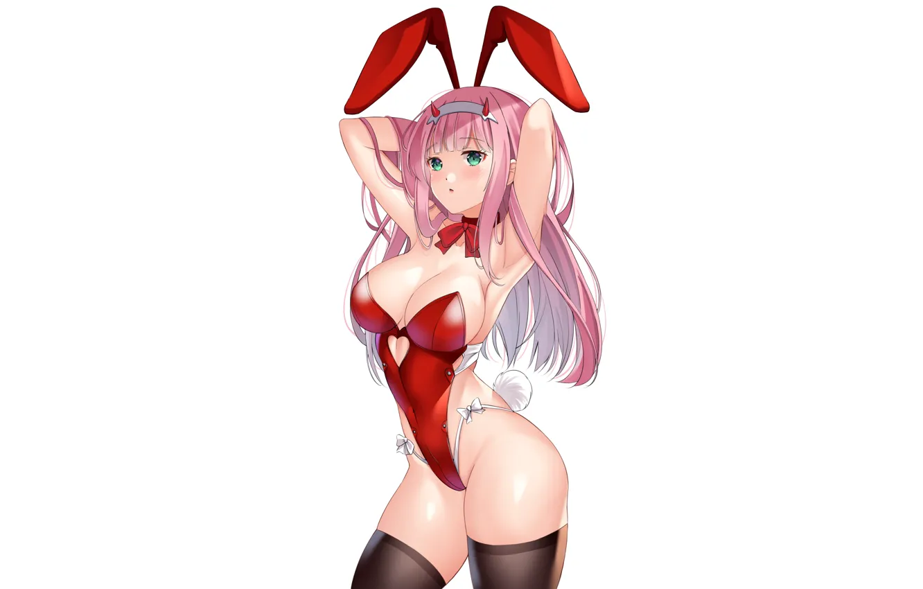 Фото обои girl, sexy, cleavage, long hair, boobs, anime, beautiful, pretty
