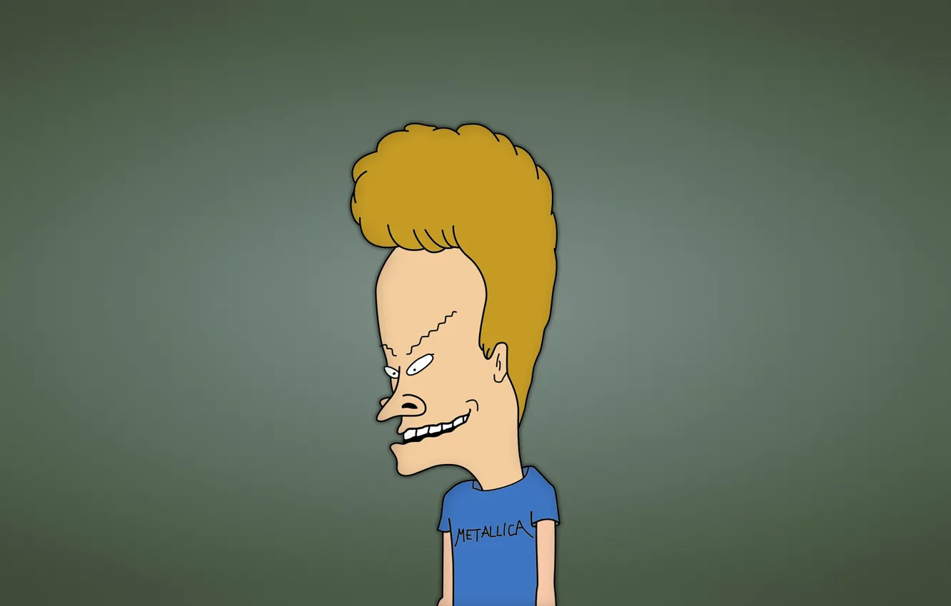 Фото обои минимализм, чувак, пельмень, Бивис и Батт-Хед, Beavis and Butt-Head