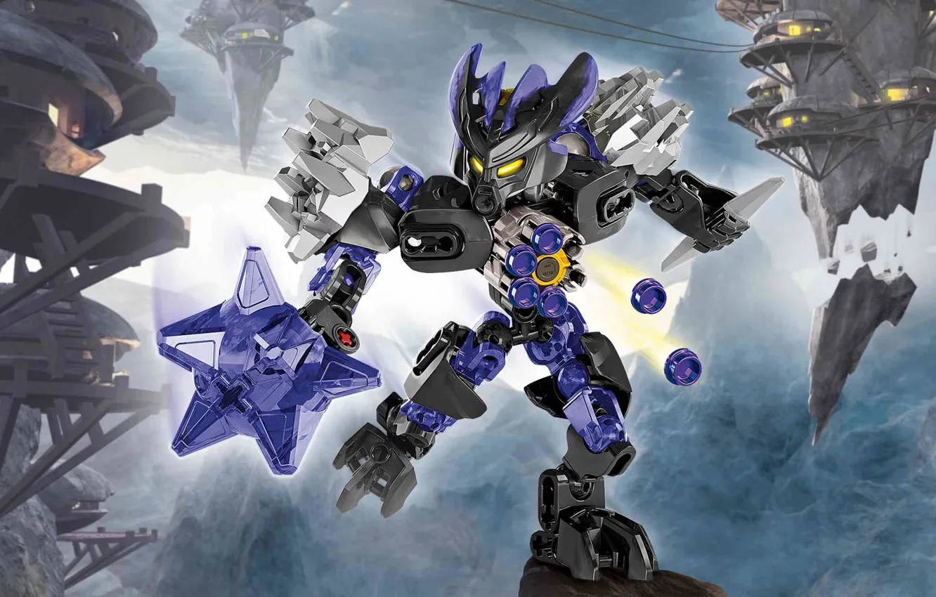 Фото обои lego, лего, бионикл, bionicle, страж земли, 70771, protect of earth