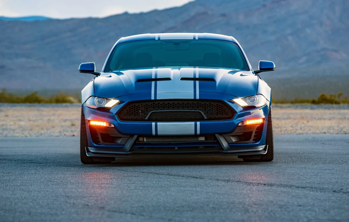 Фото обои Shelby, вид спереди, 2018, Wide Body, Super Snake