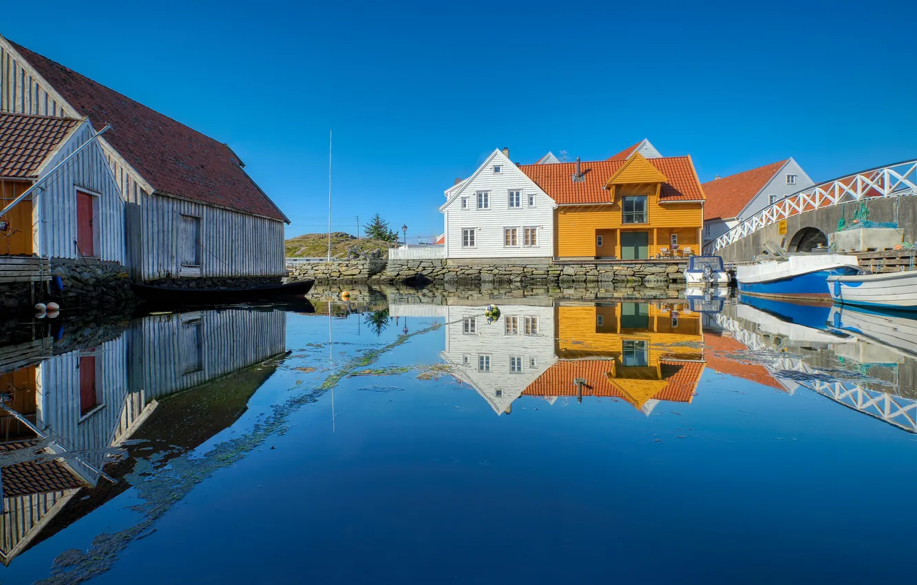 Фото обои Норвегия, домики, Rogaland, Skudeneshavn