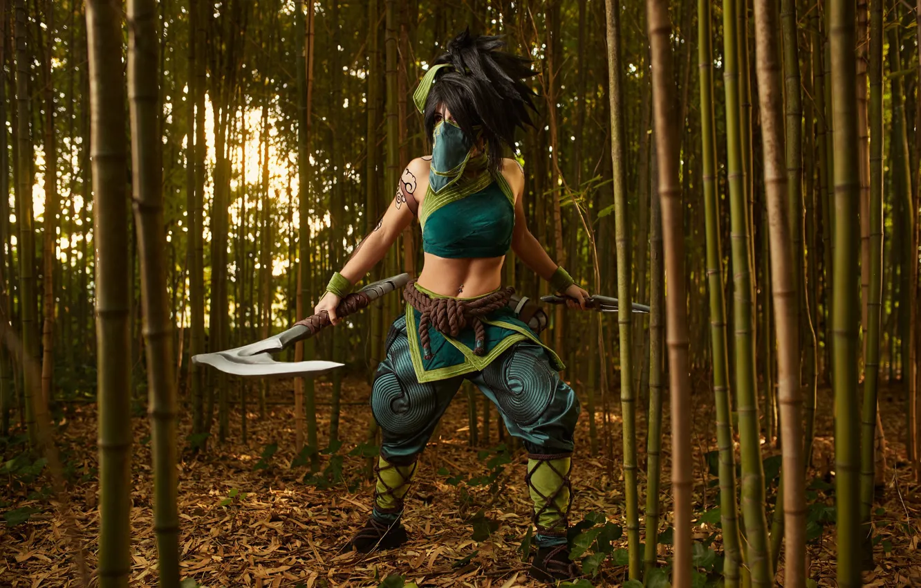 Фото обои Akali, League of Legends, Cosplay