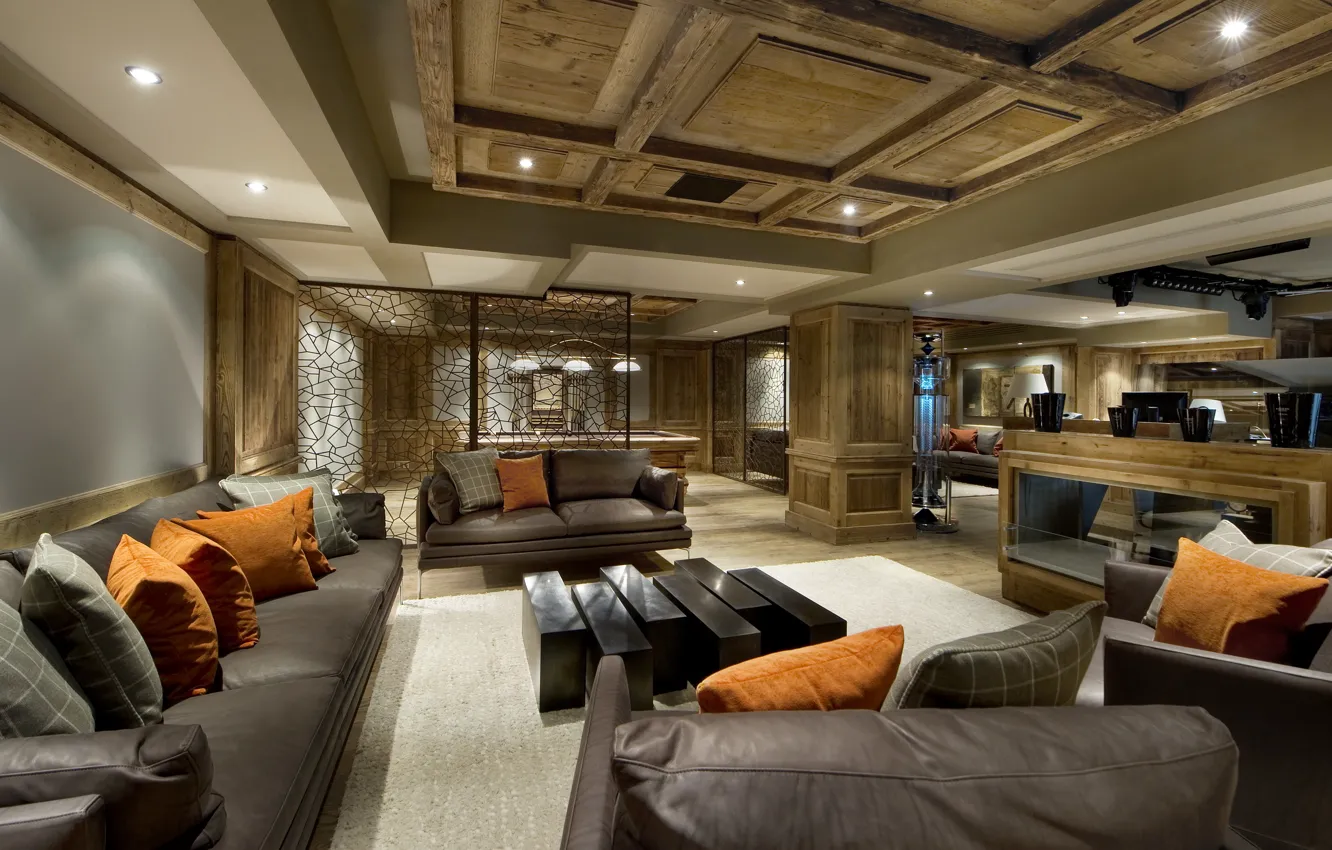 Фото обои дизайн, комната, подушки, кресла, люстра, диваны, гостиная, room