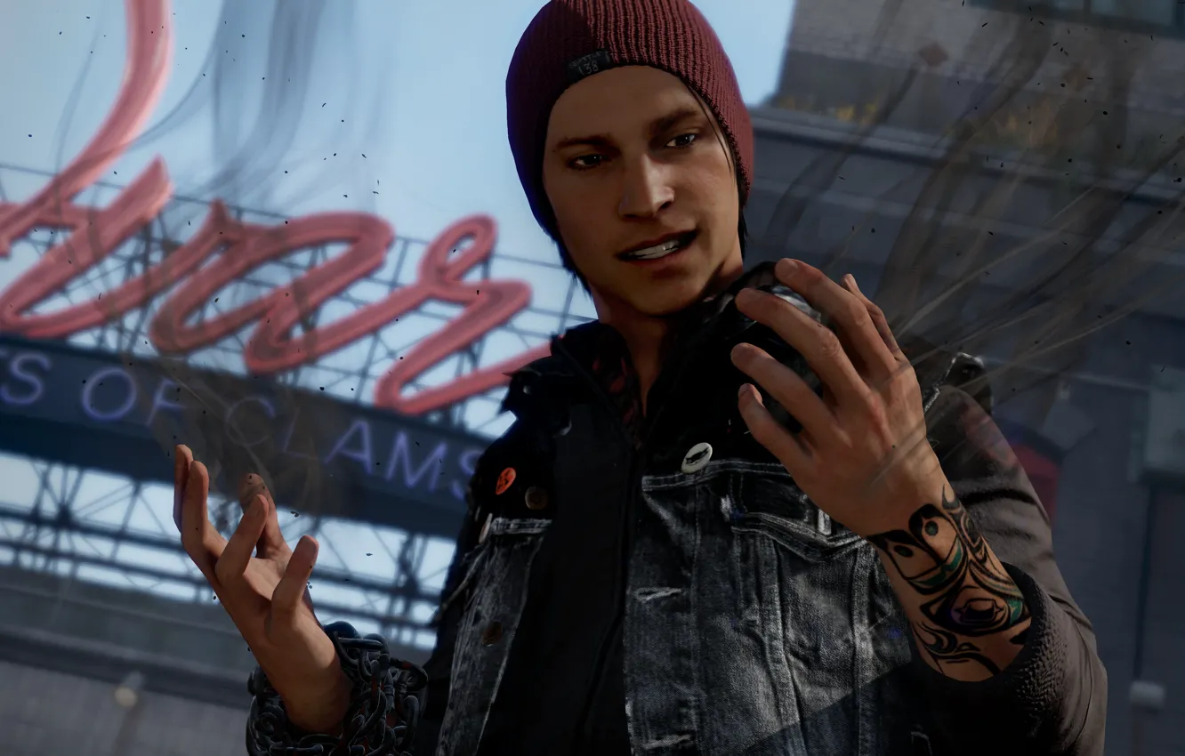 Фото обои PlayStation 4, Delsin Rowe, Sucker Punch Productions, Sony Computer Entertainment, Infamous: Second Son