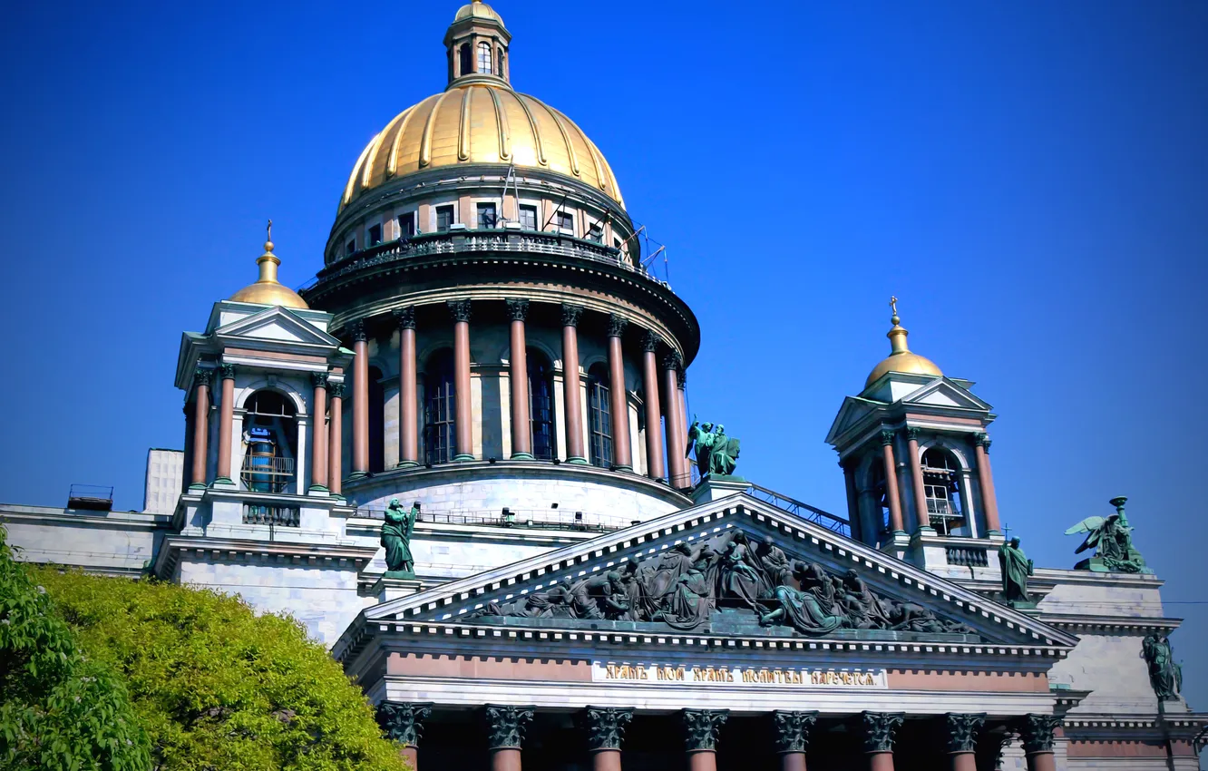 Фото обои Санкт-Петербург, Исаакиевский собор, Saint-Petersburg, Купол