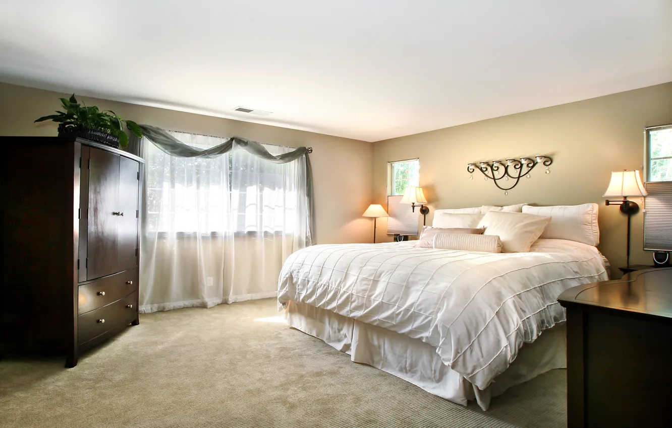 Фото обои дизайн, кровать, шкаф, design, спальня, bedroom