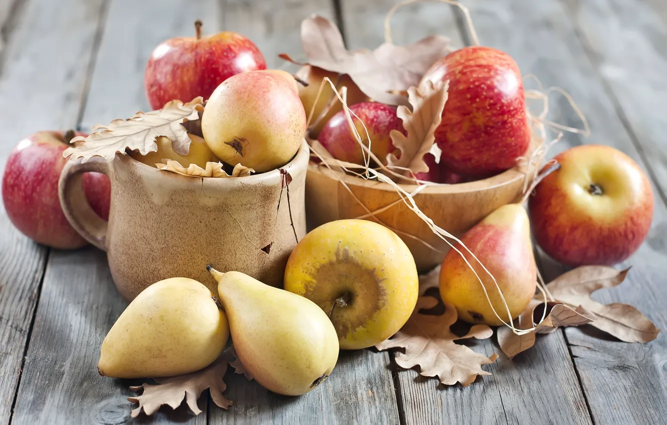 Фото обои яблоки, фрукты, груши