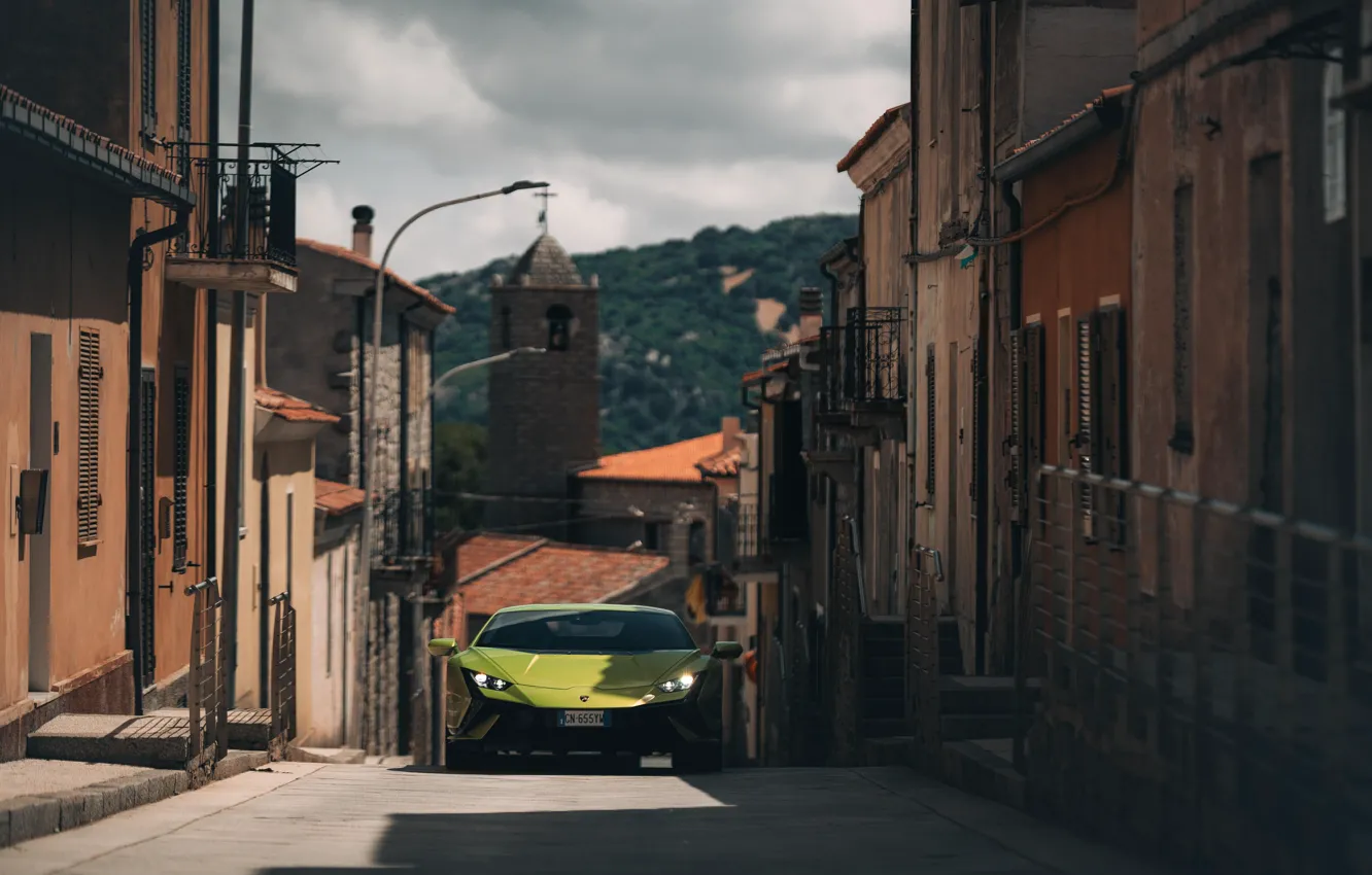 Фото обои Lamborghini, front view, Huracan, Lamborghini Huracan Tecnica