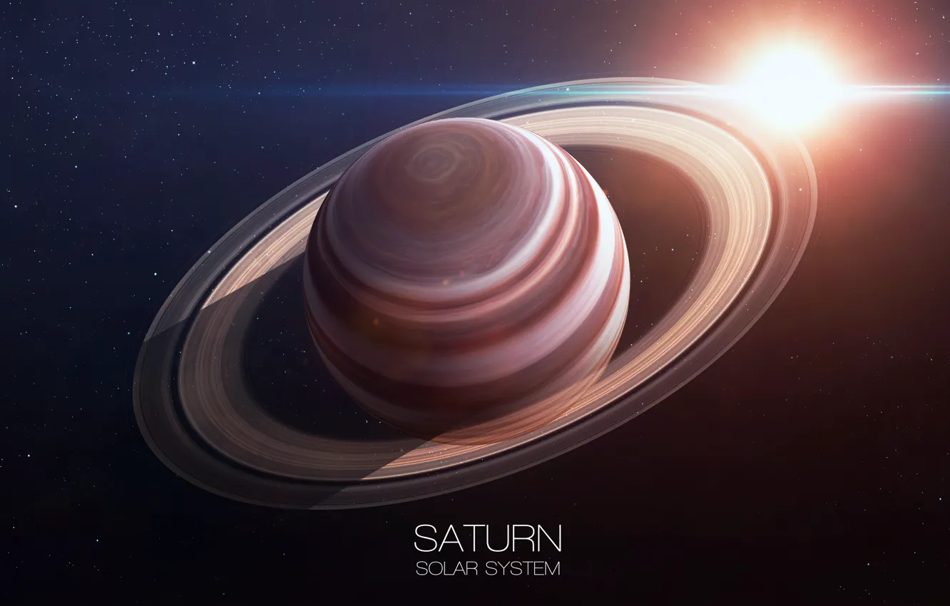 Фото обои Saturn, ring, planet, solar system
