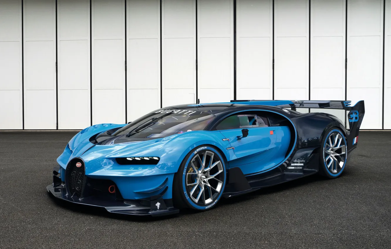 Фото обои купе, гиперкар, Chiron, Bugatti Vision Gran Turismo, Concept 2016