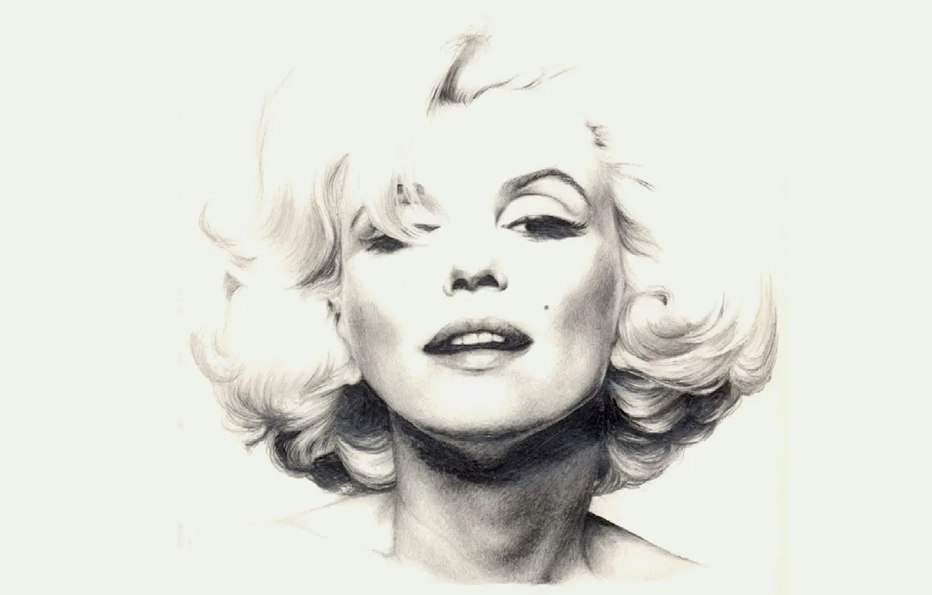 Фото обои girl, young, art, beautiful, blonde, Marilyn Monroe