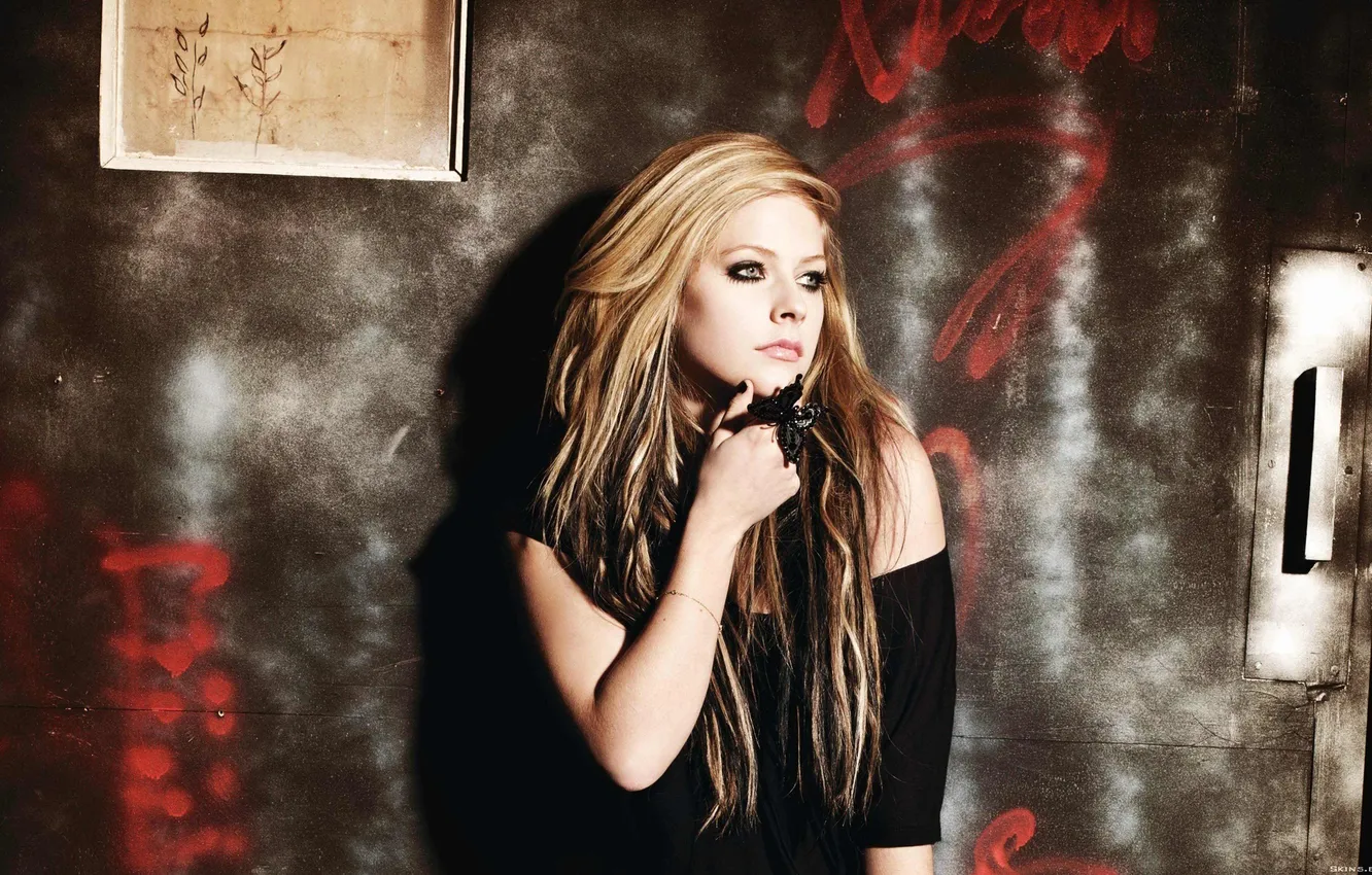 Фото обои девушка, певица, красивая, аврил лавин, avril lavigne, лавин