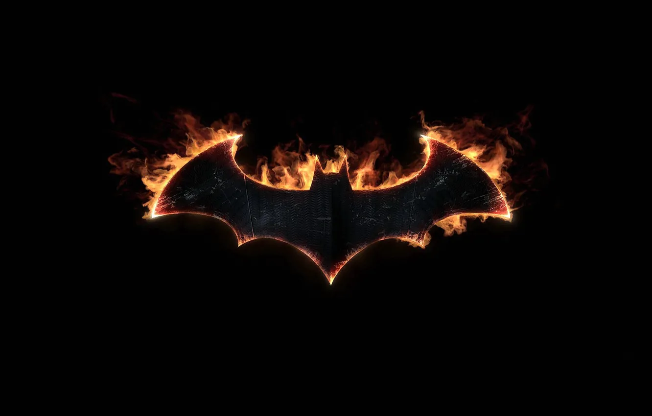 Фото обои batman, знак, символ, летучая мышь, fire, эмблема, logo, symbol