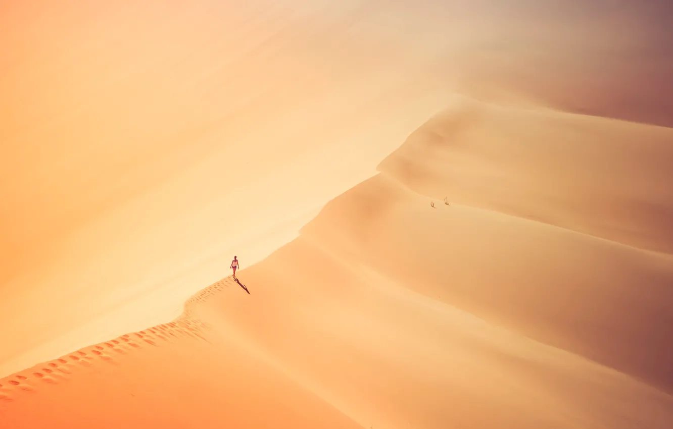 Фото обои girl, hot, desert, sand, sunny