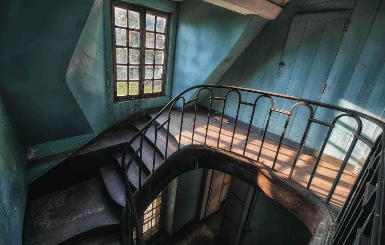 Фото обои дом, окно, лестница