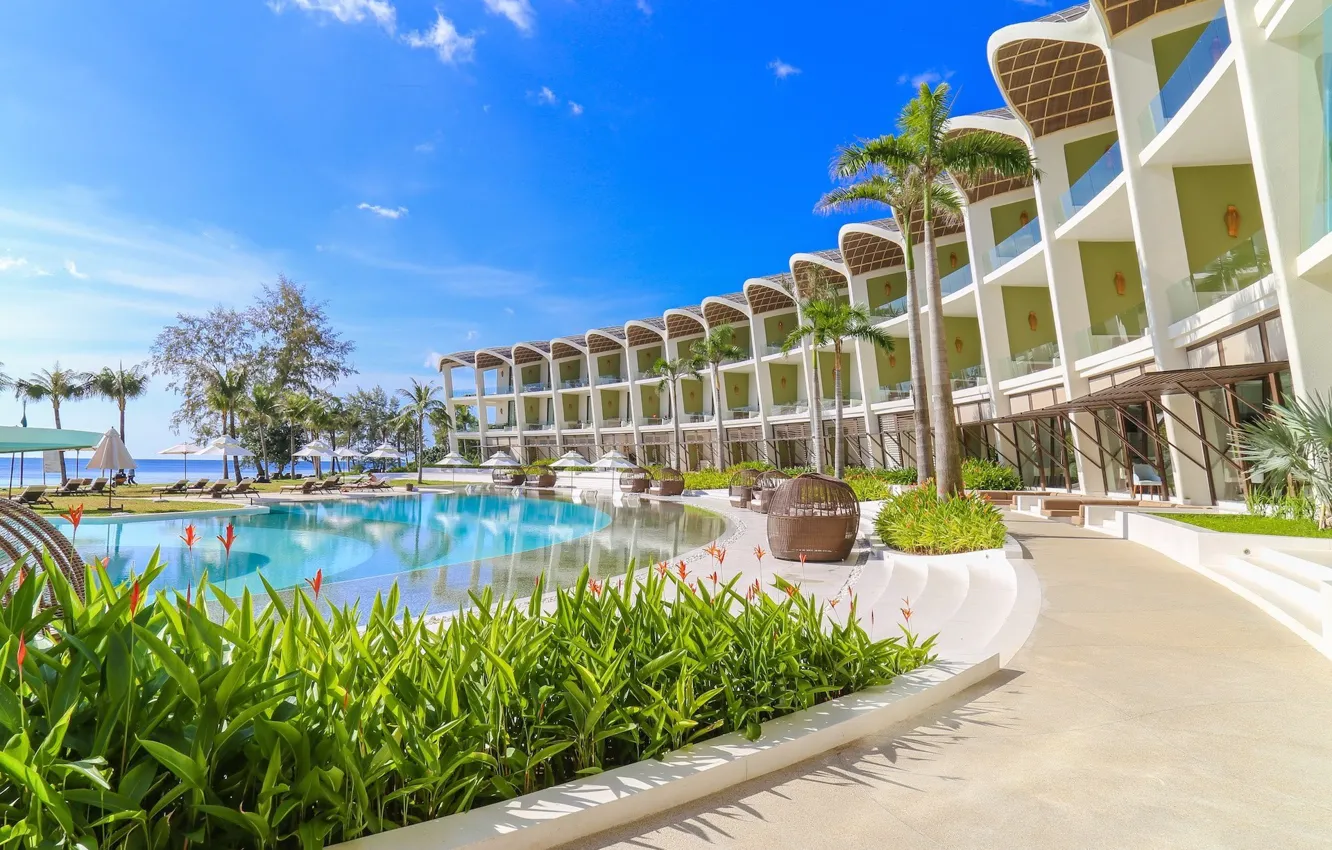 Фото обои океан, бассейн, отель, курорт, Vietnam, The Shells Resort &ampamp; Spa, Phu Quoc