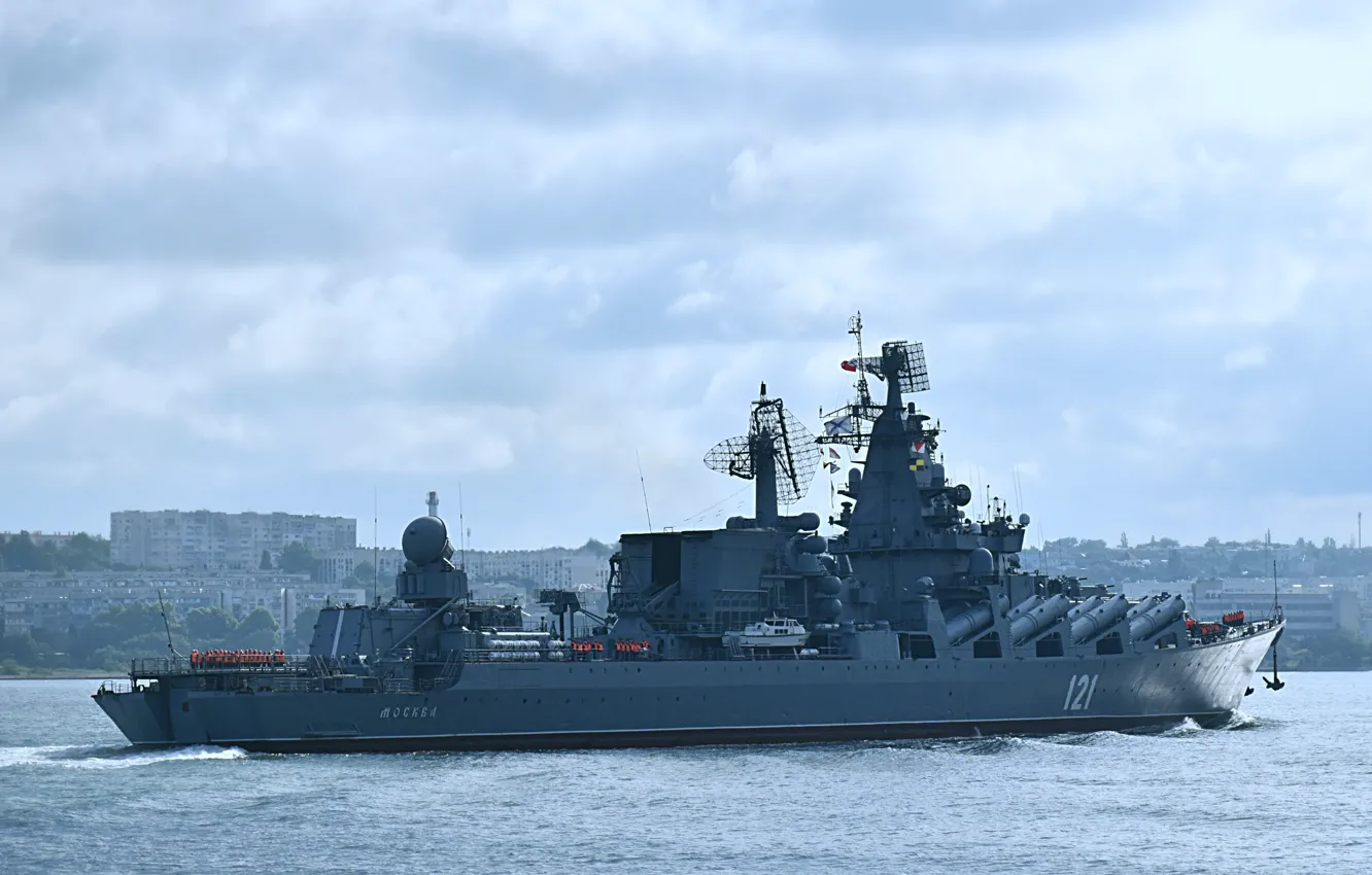 Фото обои Москва, крейсер, проект 1164