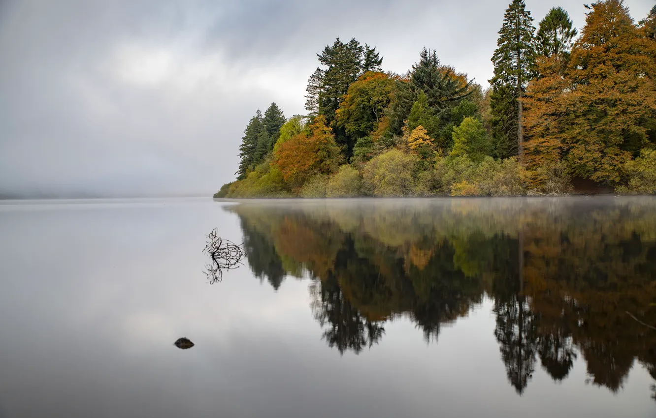 Фото обои reflection, Wales, Lake Vyrnwy, Powys, Llanwddyn