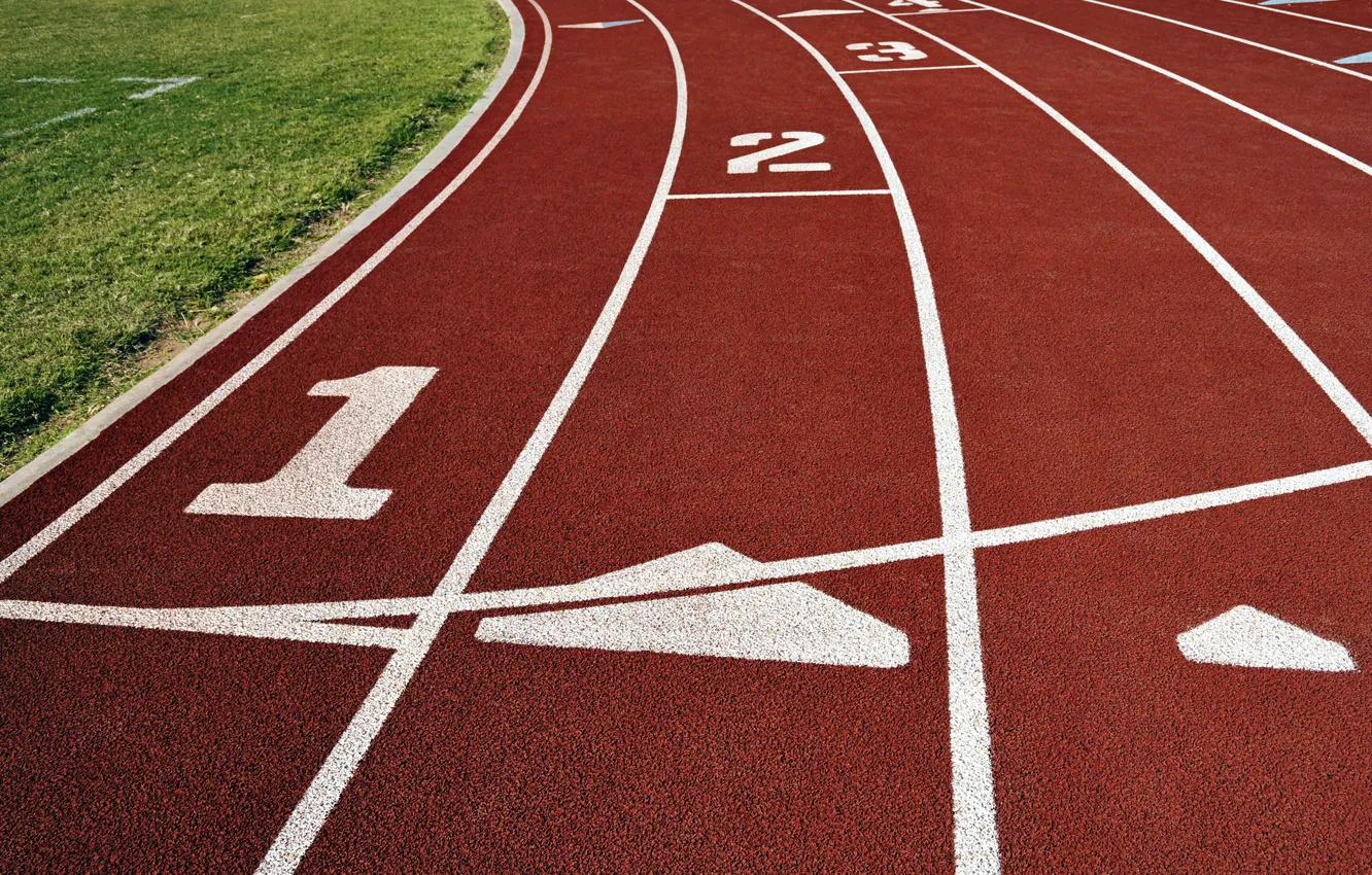 Фото обои red, lines, Sport, Track, pitch