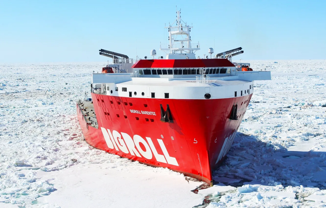Фото обои Зима, Лед, Судно, Нос, Бак, Offshore, Offshore Supply Ship, by Pixabay