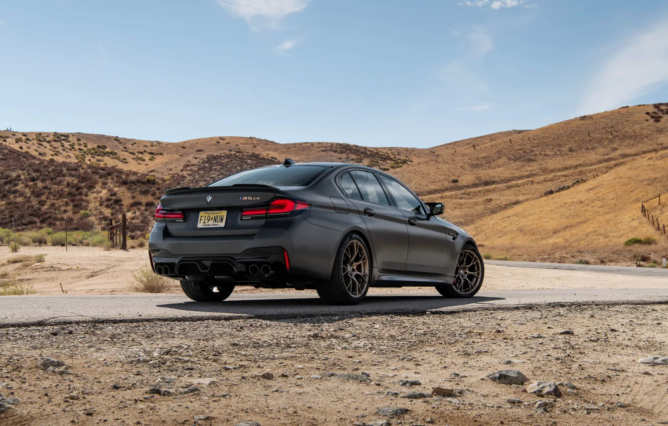 Фото обои BMW, rear view, M5, F90, BMW M5 CS