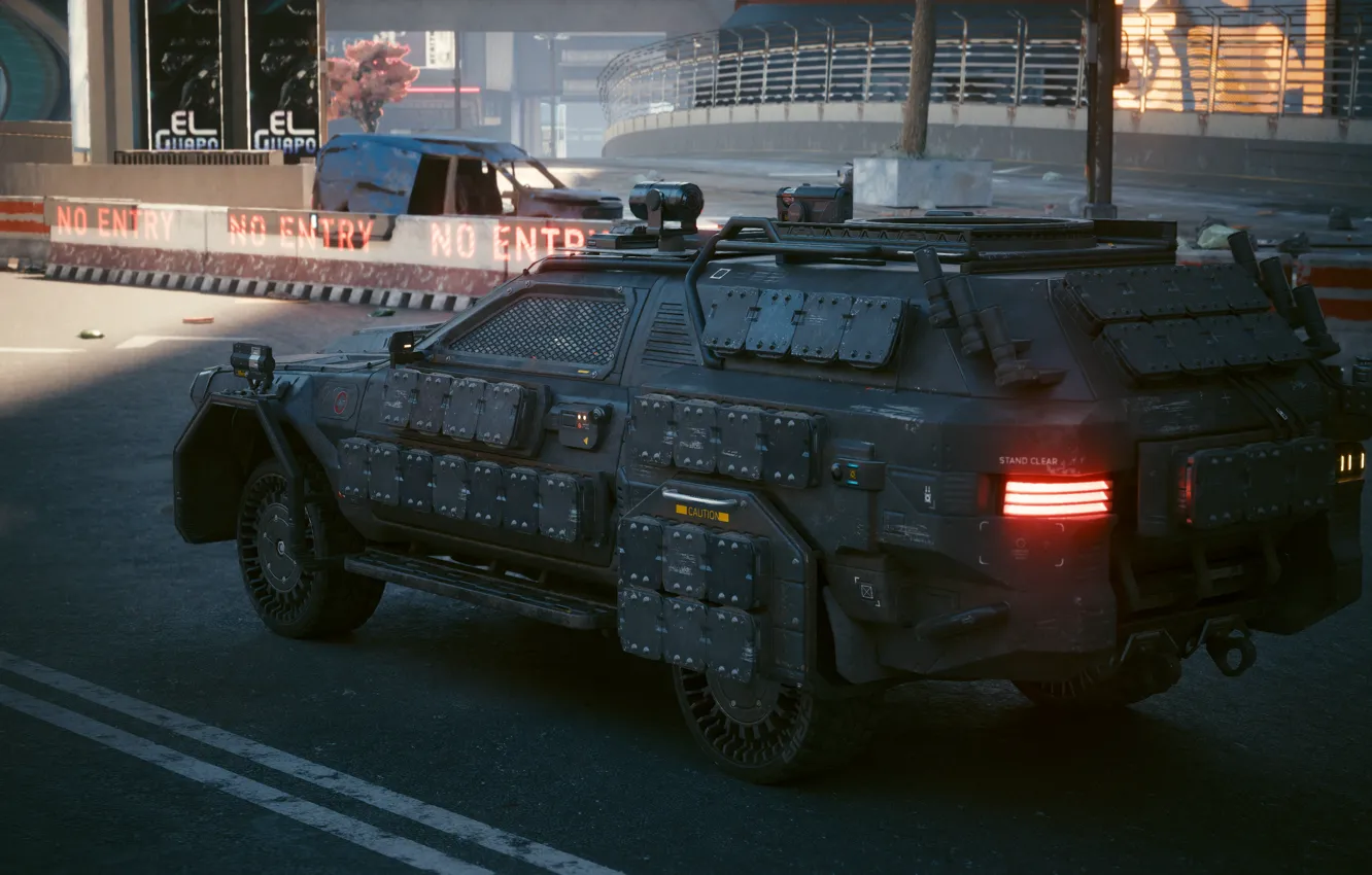 Фото обои Car, Cyberpunk 2077, Night City, Thorton Colby, barghest
