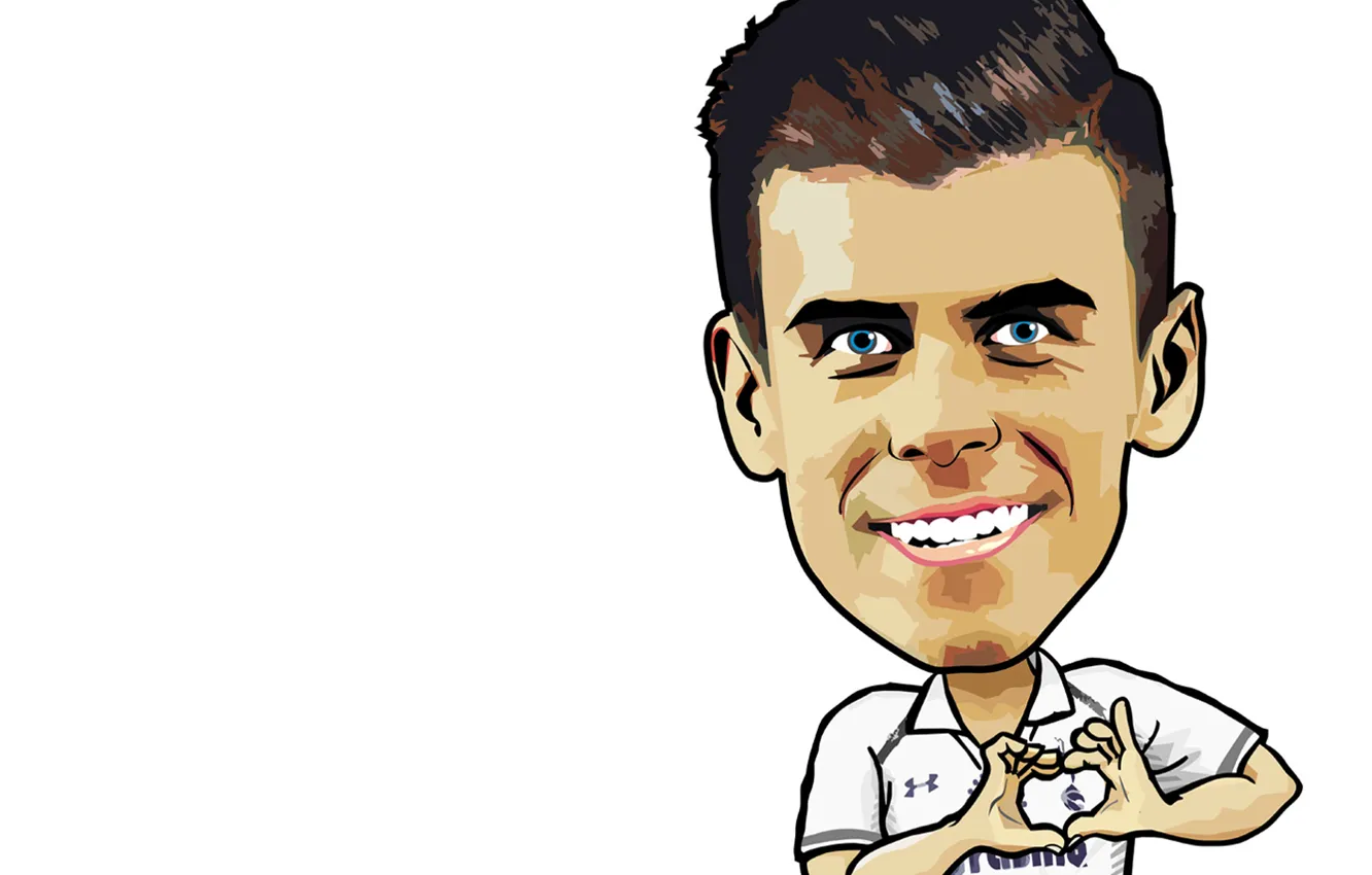 Фото обои vector, white, anime, Bale, Minimalism, Garethbale, corel, RealMadrid