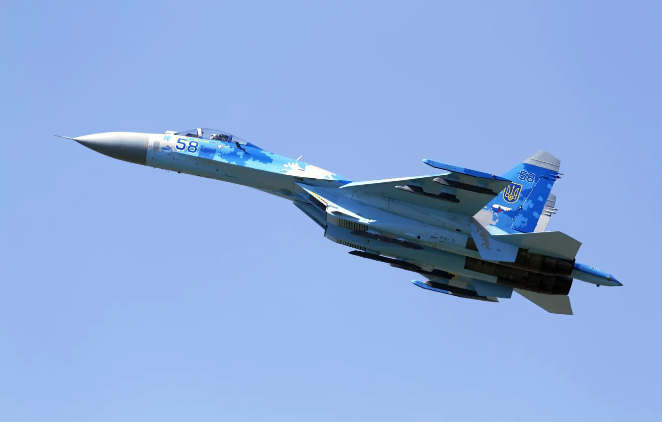 Фото обои истребитель, Sukhoi, многоцелевой, Flanker, Su-27