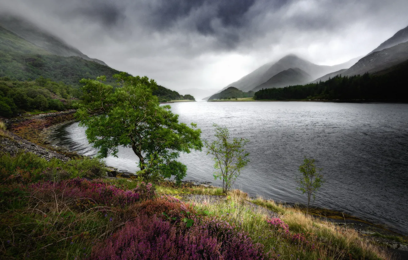 Фото обои Scotland, Carnach, Beautiful Loch Leven