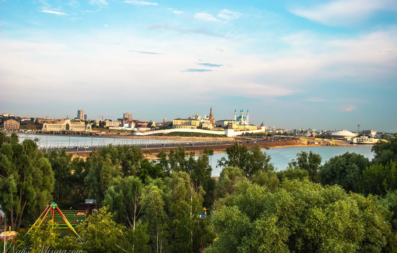 Фото обои Город, Казань, Татарстан, С высоты