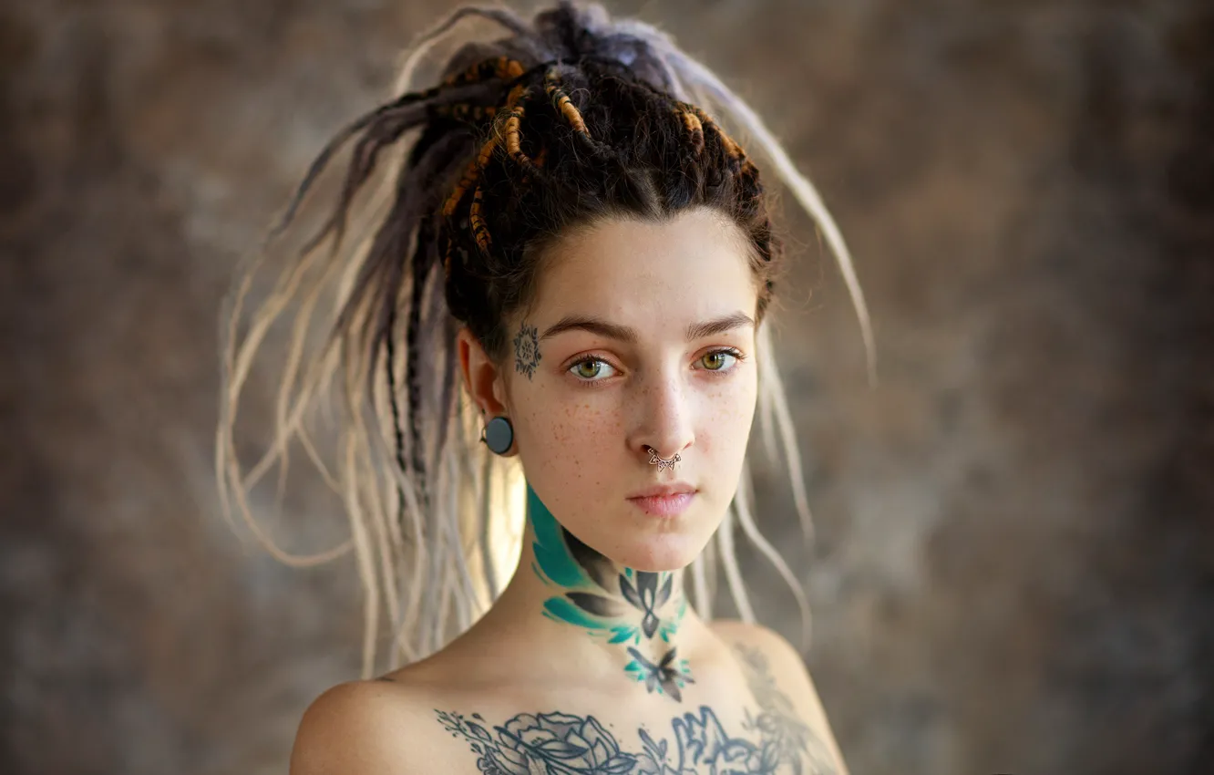 Фото обои nude, look, tattoos, piercings, Игорь Куприянов