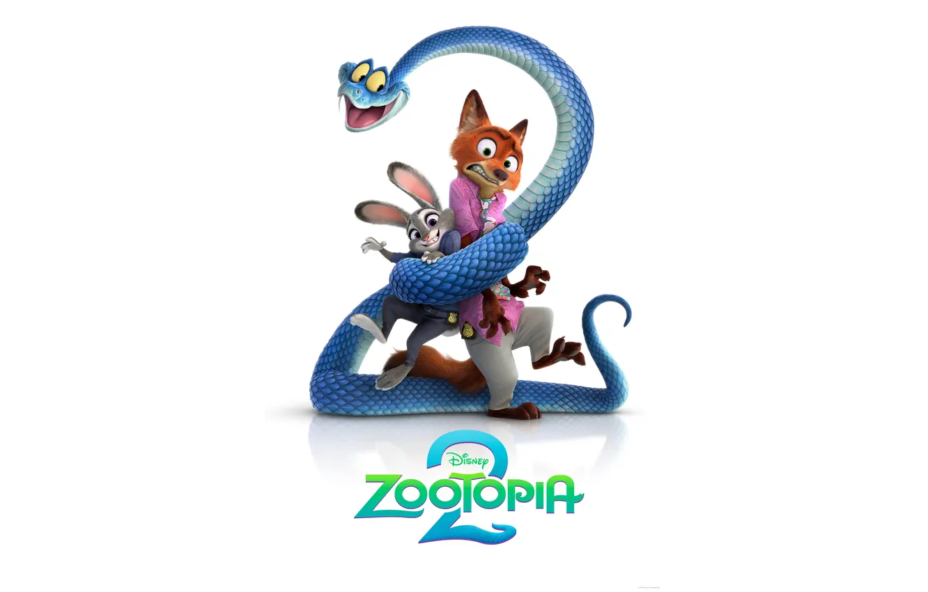 Фото обои Movies, Мультфильм, White background, 2025 Movies, Zootopia 2, Walt Disney Animation