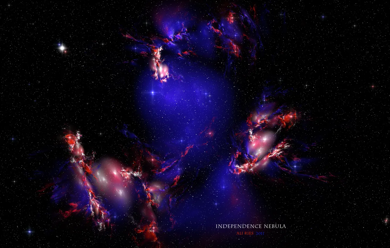 Фото обои свет, туманность, stars, бесконечность, independence nebula