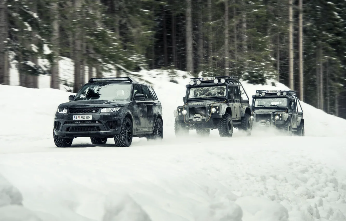 Фото обои car, ice, Land Rover, cars, race, speed, snown