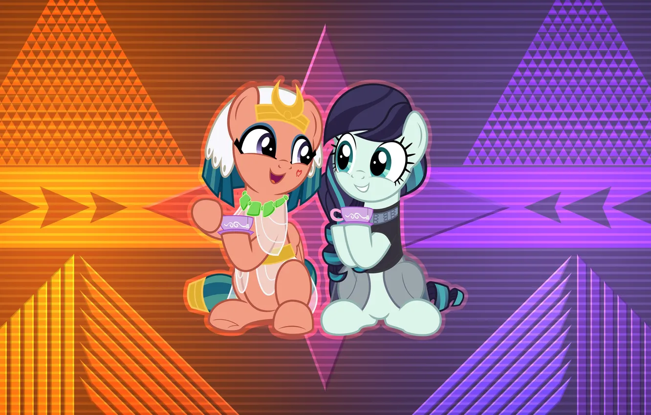Фото обои пони, подруги, My Little Pony, египетская, Моя милая пони
