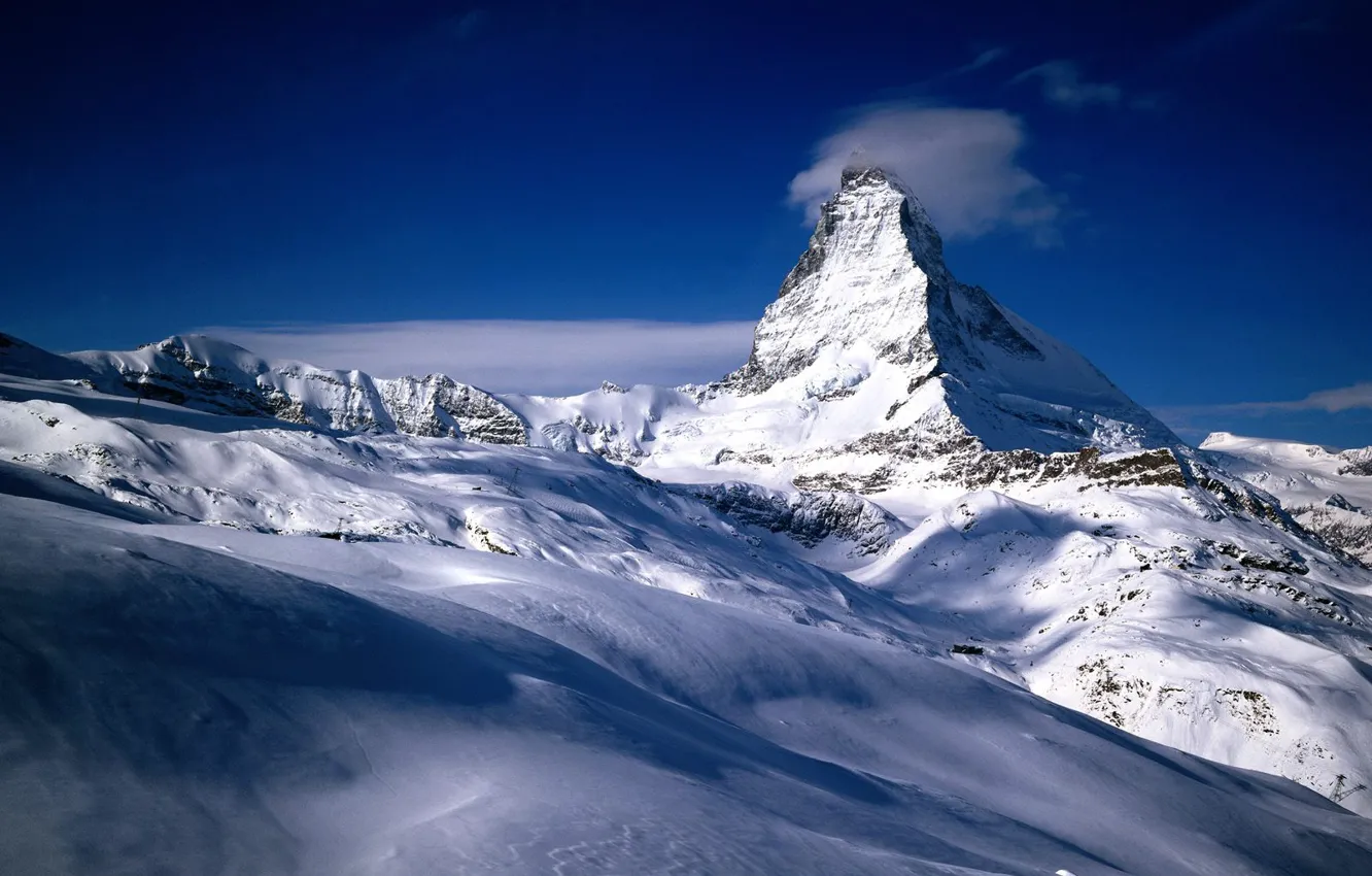 Фото обои снег, горы, Швейцария