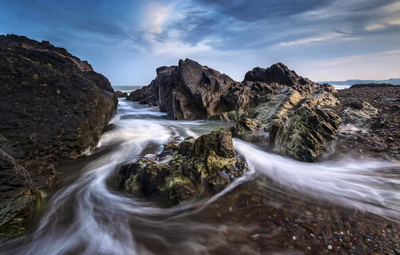 Фото обои скалы, побережье, Ирландия