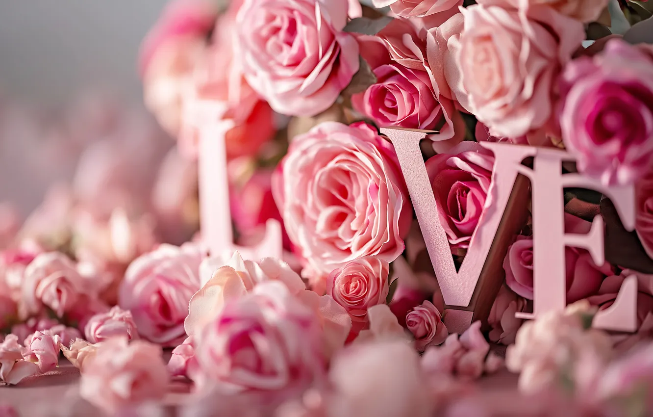Фото обои любовь, цветы, романтика, сердце, розы, love, happy, День святого Валентина