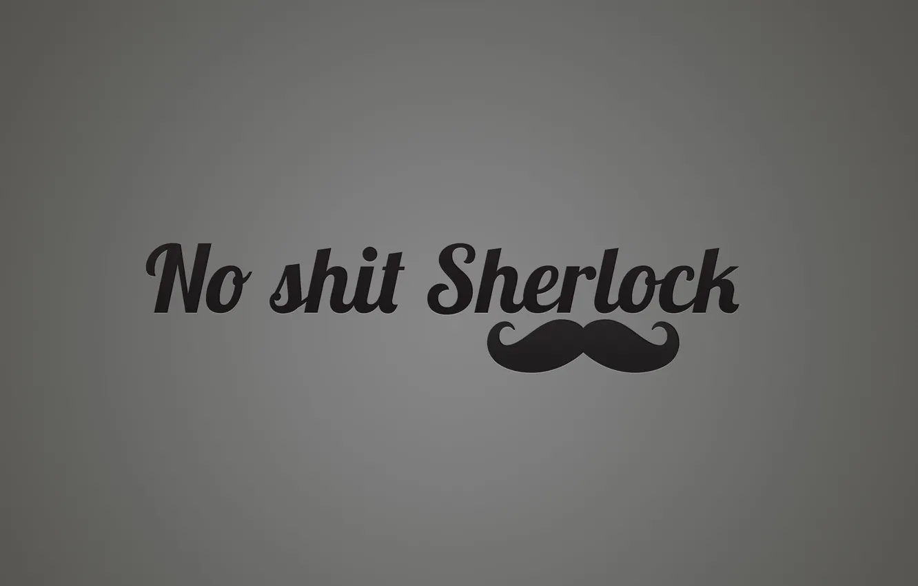 Фото обои минимализм, Холмс, Шерлок, no shit sherlock