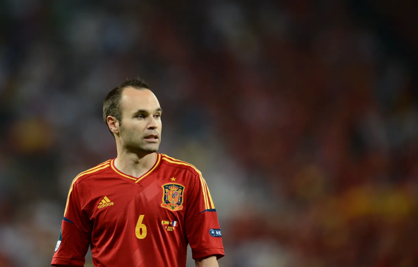 Фото обои Футбол, Барселона, Football, Barcelona, Spain, Футболист, Andres Iniesta, Андрес Иньеста